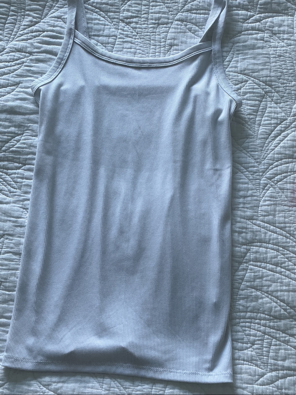 No Boundaries White Ribbed Tank Top